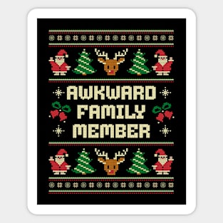 Awkward Family Member - Ugly Christmas Sweater Sticker